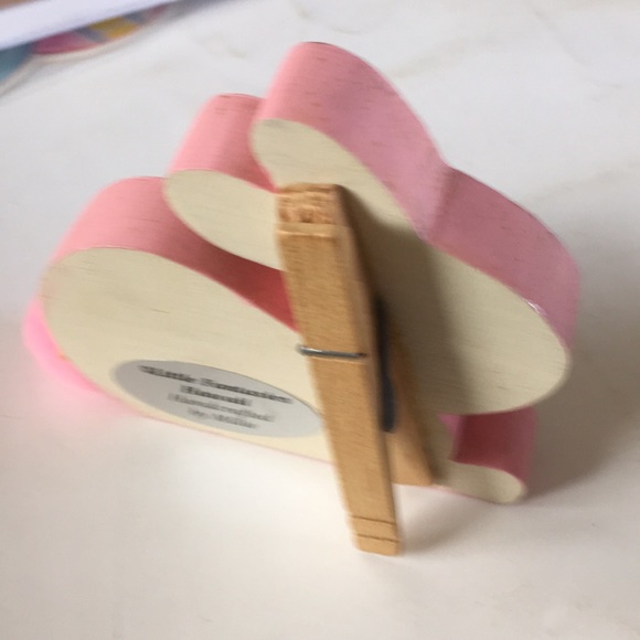 Pink bunny note holder, personalized for Kathy - Picture 2 of 4